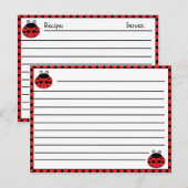 Ladybug Recipe Card Briefkaart (Voorkant / Achterkant)