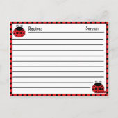 Ladybug Recipe Card Briefkaart (Achterkant)