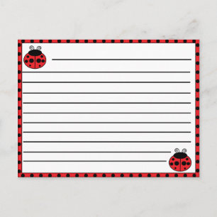 Ladybug Recipe Card Briefkaart