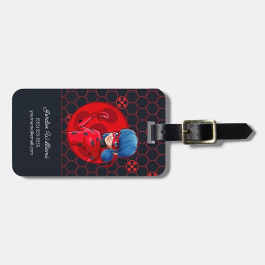 Ladybug Red Badge Bagagelabel (Voorkant horizontaal)