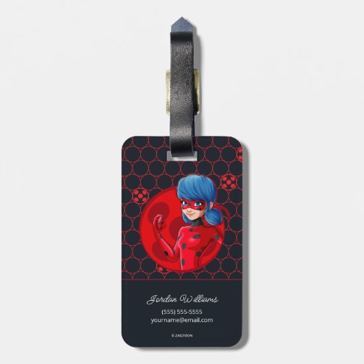 Ladybug Red Badge Bagagelabel (Achterkant verticaal)