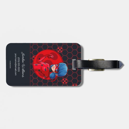 Ladybug Red Badge Bagagelabel (Achterkant horizontaal)