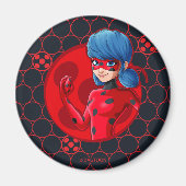 Ladybug Red Badge Magneet (Voorkant)