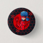Ladybug Red Badge Ronde Button 3,2 Cm (Voorkant)
