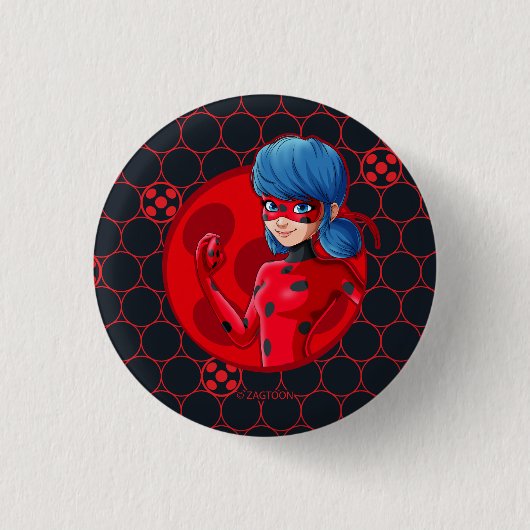 Ladybug Red Badge Ronde Button 3,2 Cm (Voorkant)