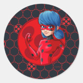 Ladybug Red Badge Ronde Sticker (Voorkant)