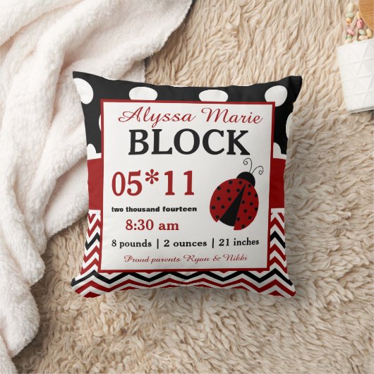 Ladybug Red Black Baby koninklijke piloot Kussen (Deken)
