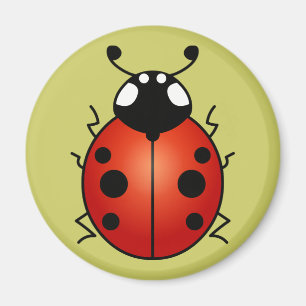 Ladybug Red Black Spots Ladybird Beetle Magneet