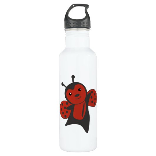 Ladybug Red Cute Animals voor kinderen Waterfles (Voorkant)