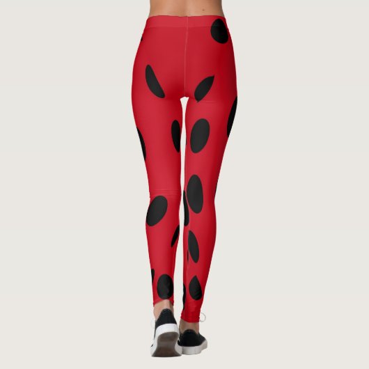 Ladybug Red en Black Spots Leggings (Achterkant)