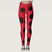Ladybug Red en Black Spots Leggings (Voorkant)