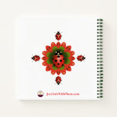 Ladybug Red + Green + White Journal 8.5" X 8'5" Notitieboek (Achterkant)