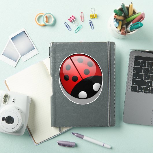 Ladybug, Red Ladybug, Cute Ladybug, Lady Beetle Sticker (iPad Cover)