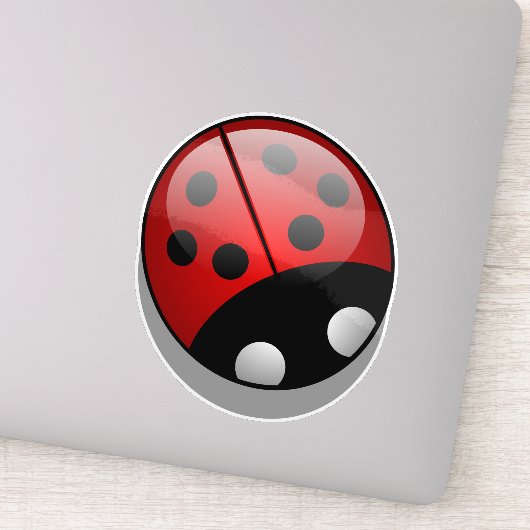 Ladybug, Red Ladybug, Cute Ladybug, Lady Beetle Sticker (Detail)