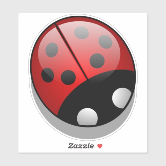 Ladybug, Red Ladybug, Cute Ladybug, Lady Beetle Sticker (Vel)