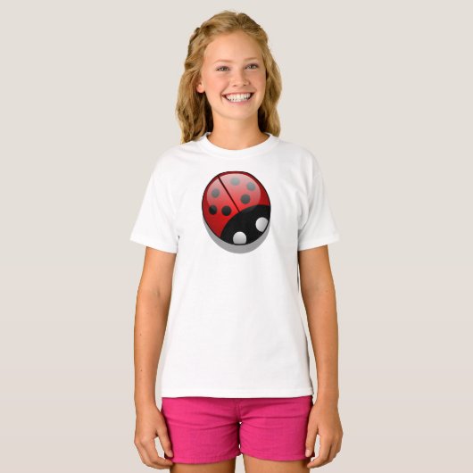 Ladybug, Red Ladybug, Cute Ladybug, Lady Beetle T-shirt (Voorkant volledig)