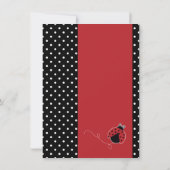 Ladybug Red Polka Dot Wishes voor Baby shower Kaar Kaart (Achterkant)