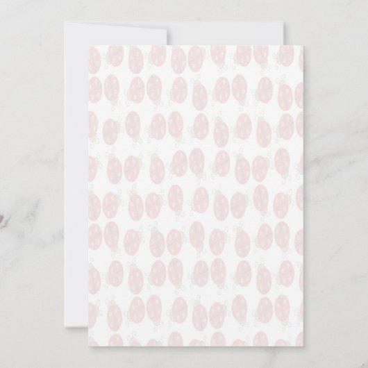 Ladybug Red Roses Baby shower Uitnodiging (Achterkant)