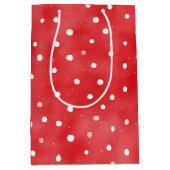 Ladybug Red White Dots Birthday Medium Cadeauzakje (Voorkant)