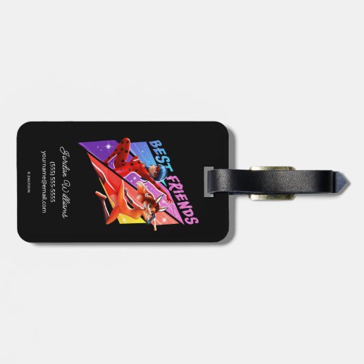 Ladybug & Rena Rouge | Beste vrienden Bagagelabel (Achterkant horizontaal)