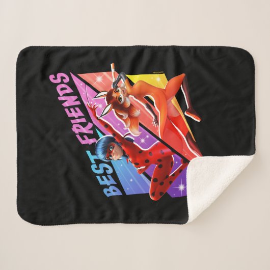 Ladybug & Rena Rouge | Beste vrienden Sherpa Deken (Voorkant (horizontaal))