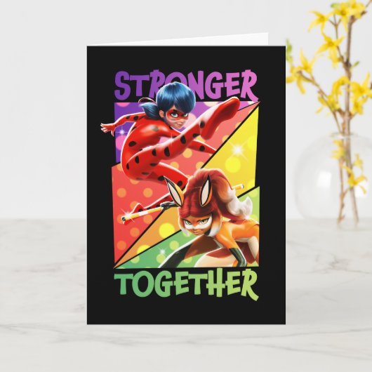 Ladybug & Rena Rouge | Sterkere samenwerking Kaart (Gele Bloem)