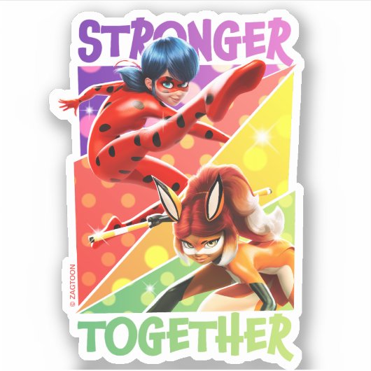 Ladybug & Rena Rouge | Sterkere samenwerking Sticker (Voorkant)