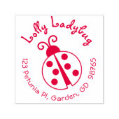 Ladybug retouradres stempel rond zelfinkt (Design)