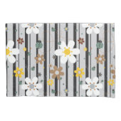 Ladybug Retro Fun Bloem Illustratiepatroon Kussensloop (Voorkant)