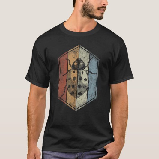 Ladybug Retro Style Bug Entomologis geïnsect T-shirt (Voorkant)