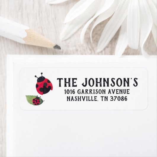 Ladybug Return Address Label (Insitu)