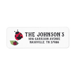 Ladybug Return Address Label