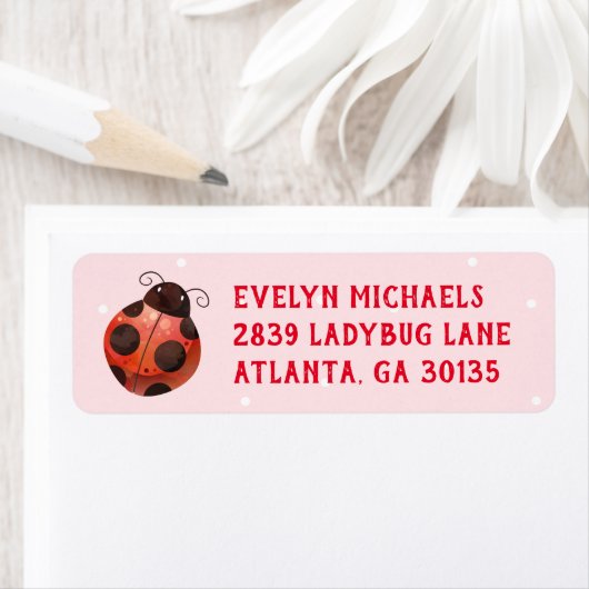 Ladybug Return Address Labels (Insitu)