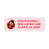 Ladybug Return Address Labels (Voorkant)