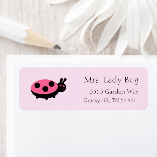 Ladybug Return Address Labels (Insitu)