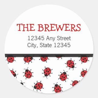 Ladybug Return Address Labels