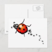 Ladybug Rockstar Briefkaart (Voorkant / Achterkant)