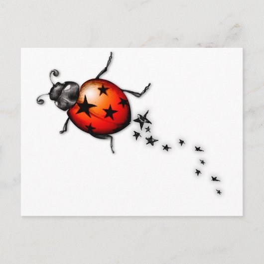 Ladybug Rockstar Briefkaart (Voorkant)