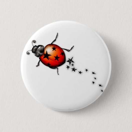 Ladybug Rockstar Ronde Button 5,7 Cm (Voorkant)