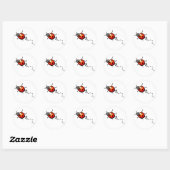 Ladybug Rockstar Ronde Sticker (Vel)