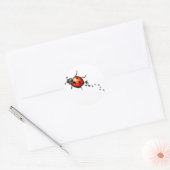 Ladybug Rockstar Ronde Sticker (Envelop)