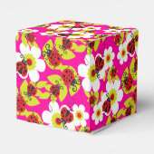 Ladybug rode roze patroon kinder cadeaudoos voor f bedankdoosjes (Achterkant)