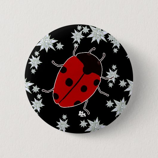 LADYBUG RONDE BUTTON 5,7 CM (Voorkant)