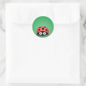 Ladybug Ronde Sticker (Tas)