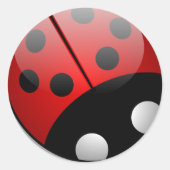 Ladybug Ronde Sticker (Voorkant)