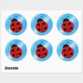 Ladybug Ronde Sticker (Vel)