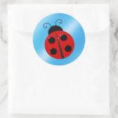 Ladybug Ronde Sticker (Tas)