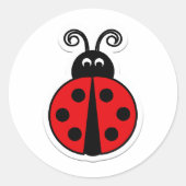 ladybug ronde sticker (Voorkant)