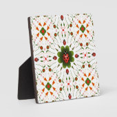 Ladybug rood, groen en wit ontwerp fotoplaat (Voorkant)