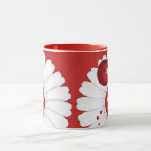 Ladybug Rood Wit Zwart Baby shower Mok (Midden)